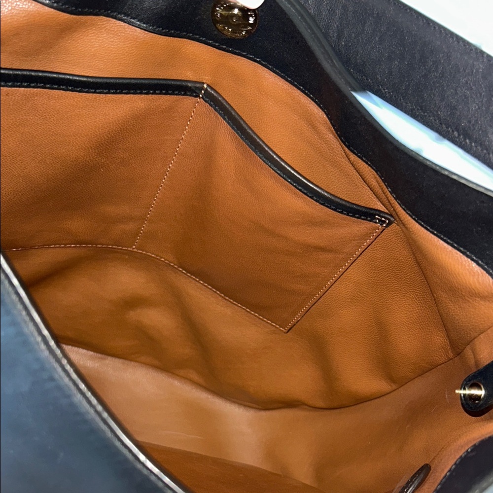 Coach Black Leather Shoulder Hobo Bag - Picture 4 of 11